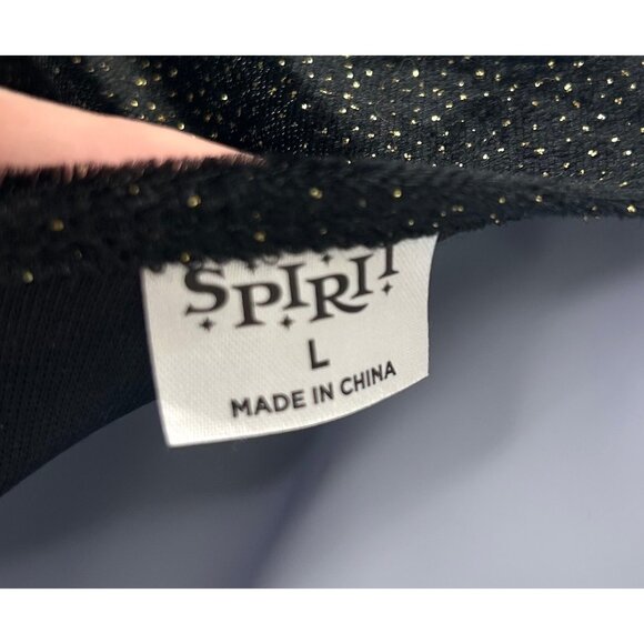 SPIRIT SWANKY FLAPPER GOLD BLACK DRESS & SEQUIN FEATHR HEADBND HALLOWEEN COSTUME - Picture 6 of 7